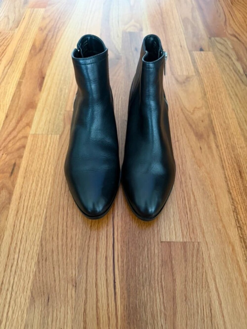 Aldo Adryssa Black Leather Ankle Boots Size 8